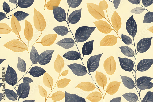 Wallpaper Mural Nature-inspired leaf pattern on a neutral background for organic interior themes --ar 3:2 - Image #4 @Celeste Torontodigital.ca