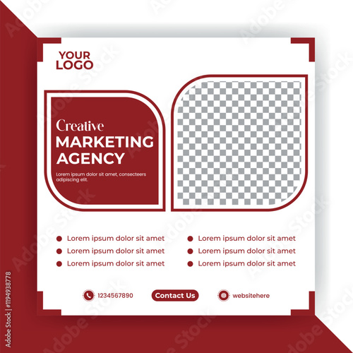 Business Social Media Post Design. Marketing agency post design.