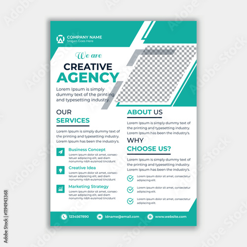 Modern Business Flyer Professional A4 Layout for Reports and Posters.