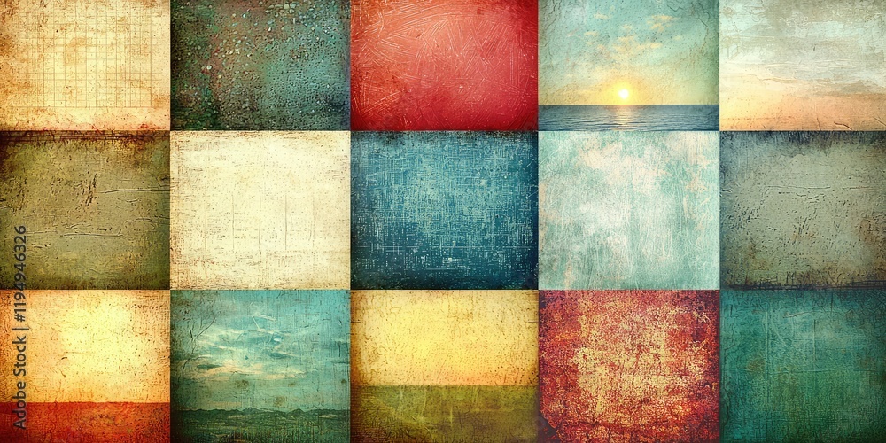 A collage of inspirational quotes with textured backgrounds.