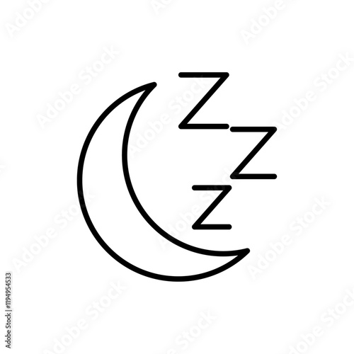 Zzz icon Flat illustration sign