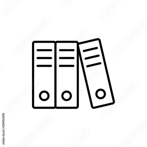 Binder icon Flat illustration sign