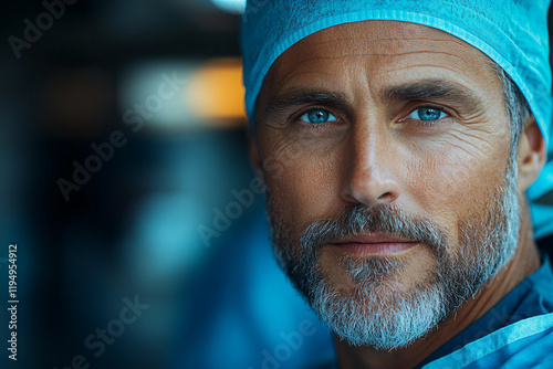 Experienced Surgeon in Operating Room with Medical Team, Generative AI photo image
