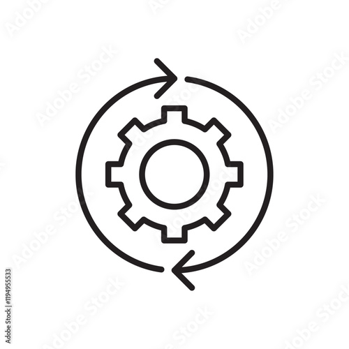 Continuous changes icon Flat illustration sign