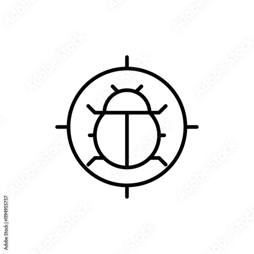 Debug icon Flat illustration sign