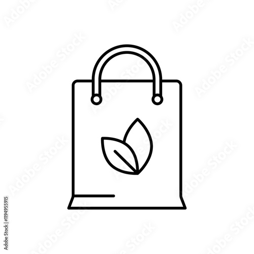 Eco bag icon Flat illustration sign