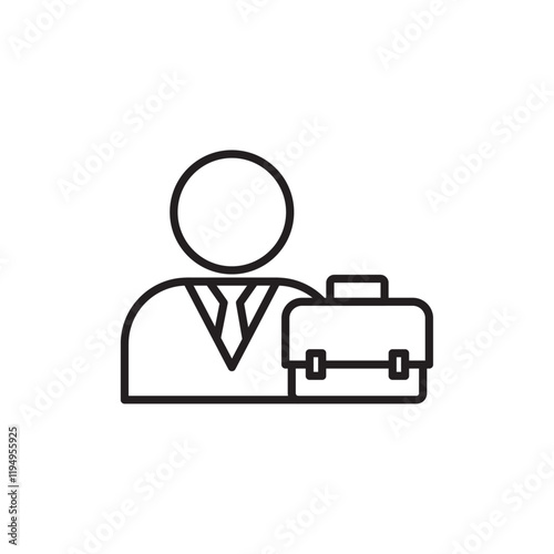 employee icon Flat illustration sign