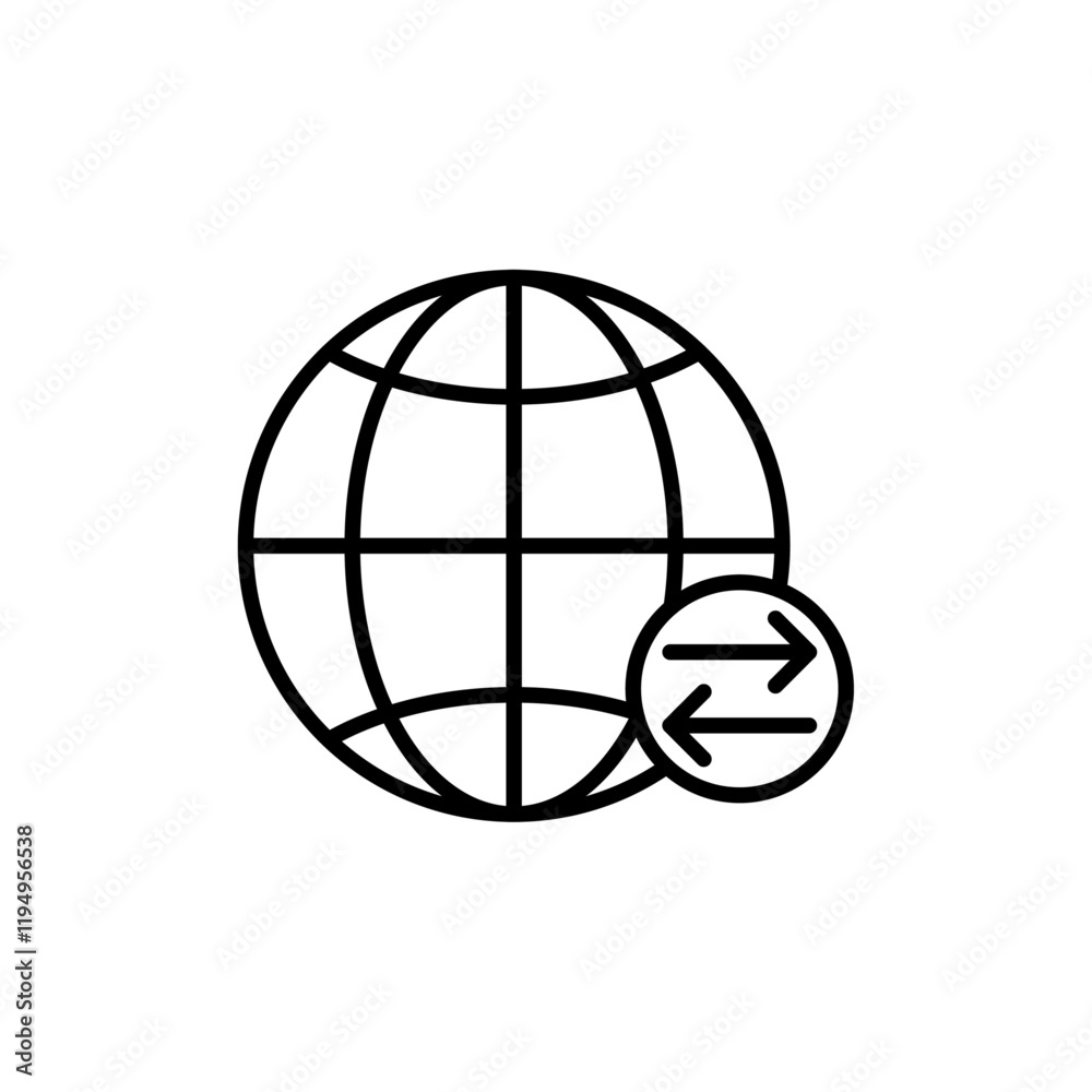 Import export icon Flat illustration sign Import export icon Flat illustration sign
