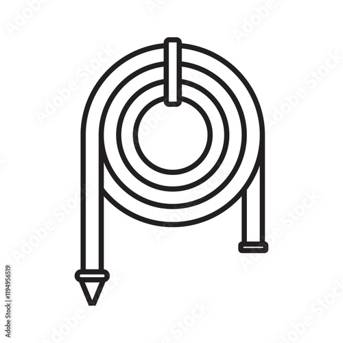 Hose icon Flat illustration sign