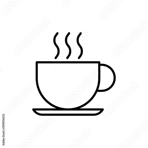 Hot tea icon Flat illustration sign