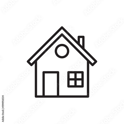 House icon Flat illustration sign