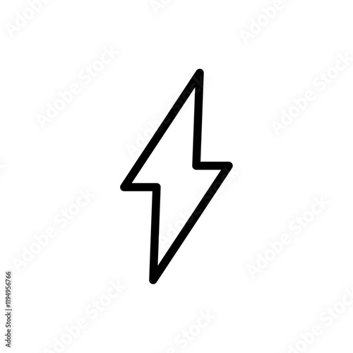 lighning icon Flat illustration sign