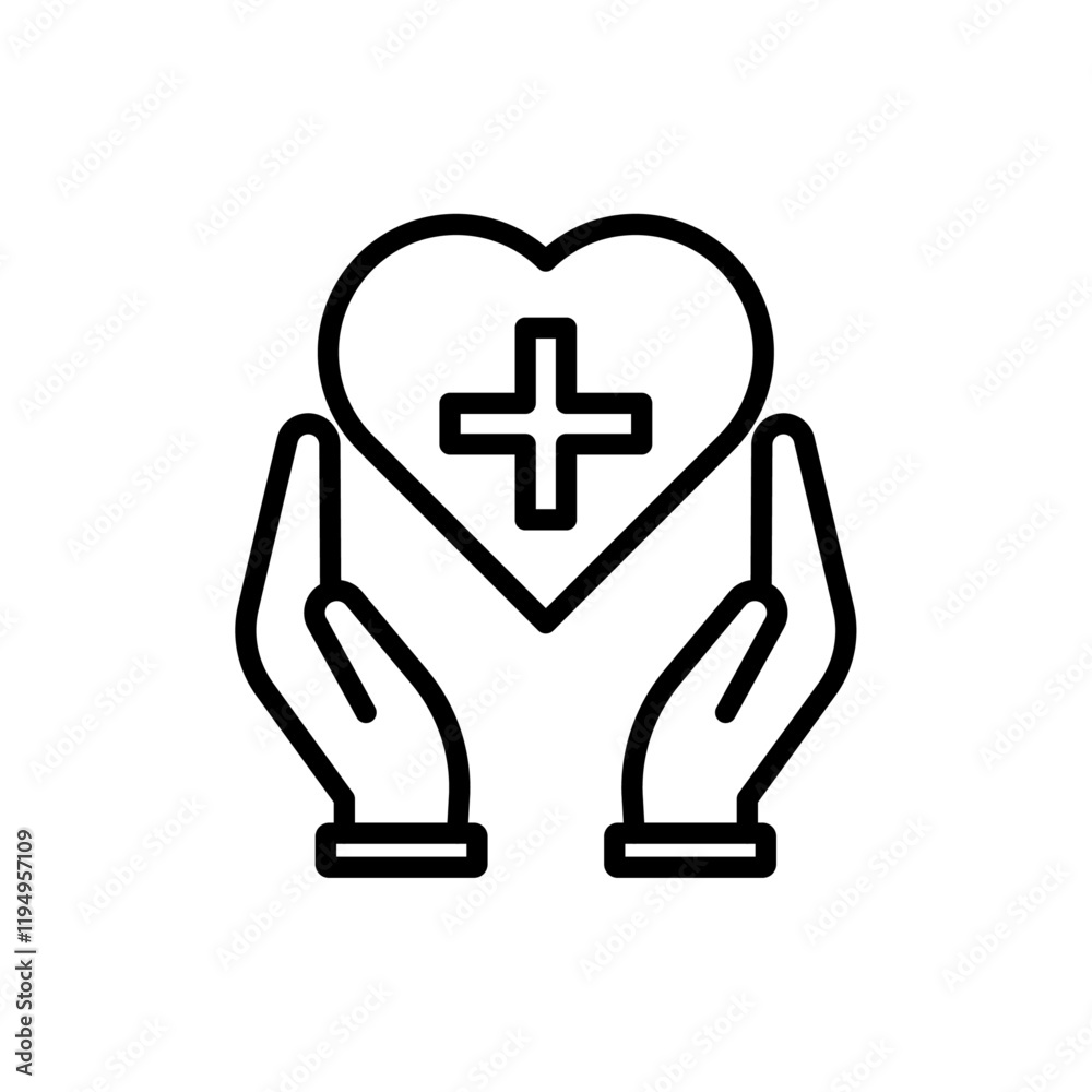 Madical support icon Flat illustration sign Madical support icon Flat illustration sign