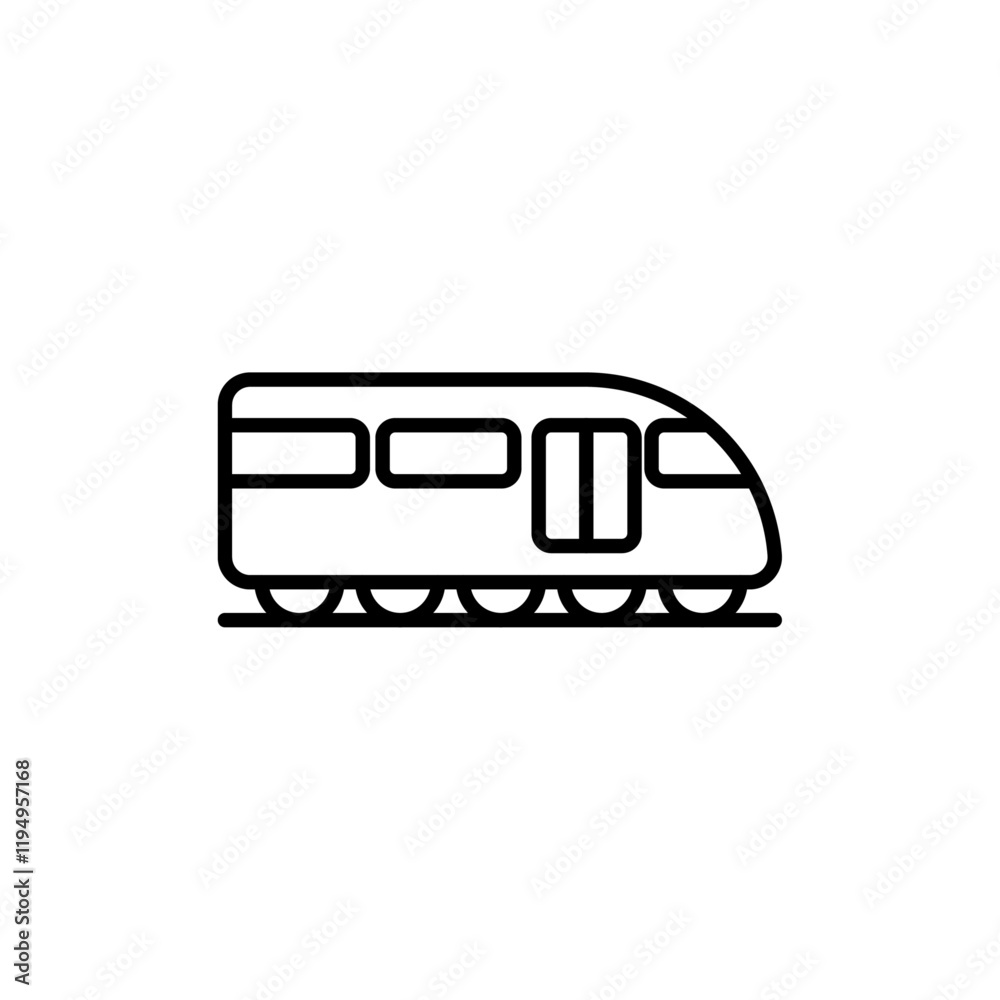 Monorail icon Flat illustration sign Monorail icon Flat illustration sign