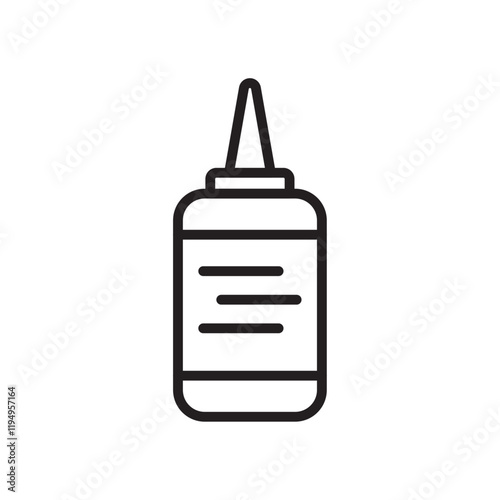 Nasal spray bottle icon Flat illustration sign