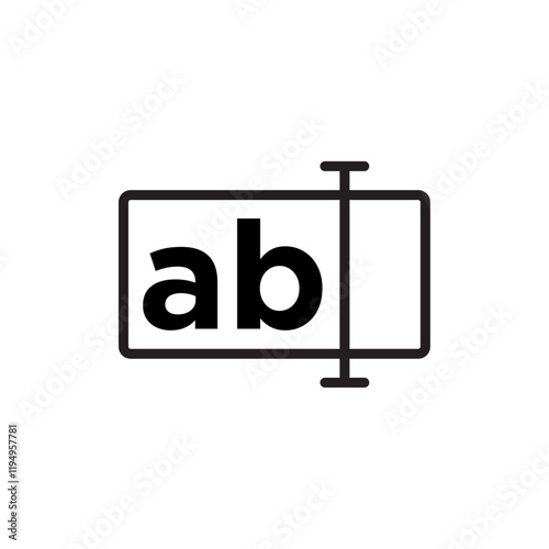 Reaname icon Flat illustration sign