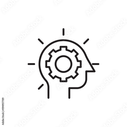 Realization icon Flat illustration sign