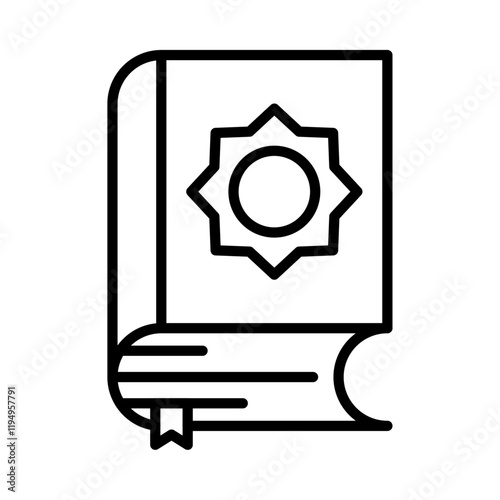 Quran book icon Flat illustration sign