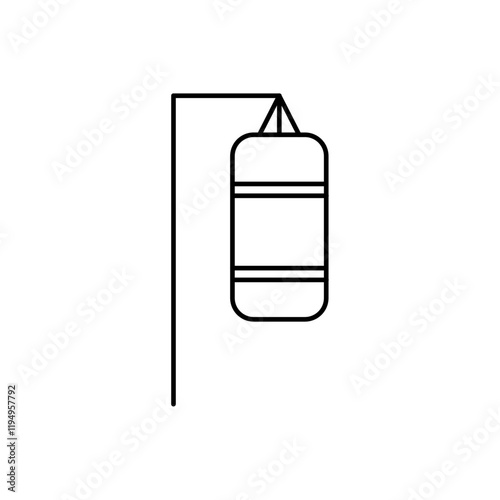 punching bag icon Flat illustration sign