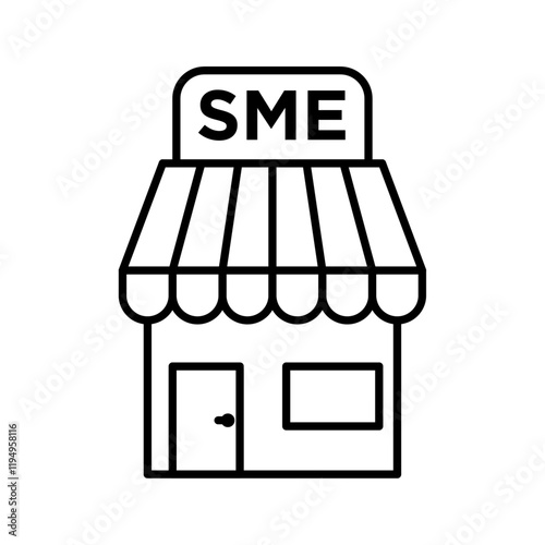 SME icon Flat illustration sign
