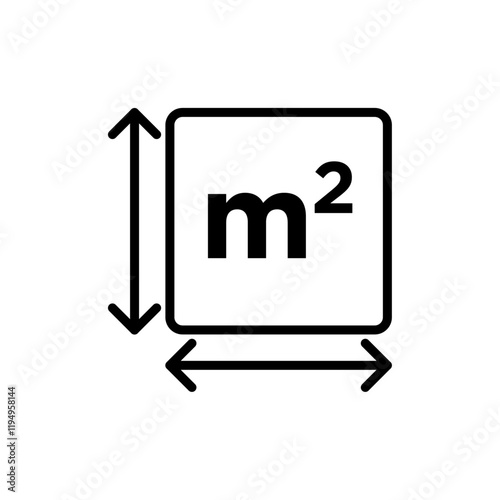 Square met icon Flat illustration sign
