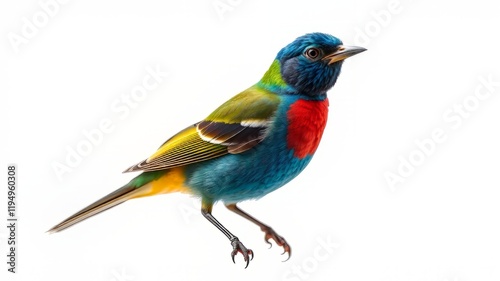 Painted Bunting Full Body AI Art - Colorful Bird photo