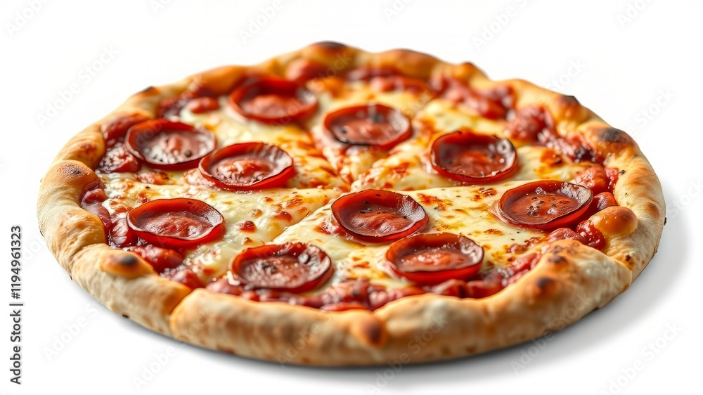 Perfectly Cooked Pizza with Crispy Crust and Charred Pepperoni Perfectly Cooked Pizza with Crispy Crust and Charred Pepperoni