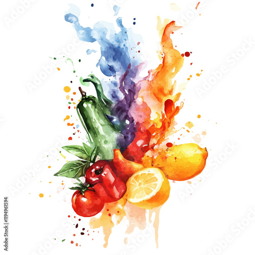 A watercolor painting of calorie burn strategies, isolated on a white background. Calorie burn strategies vector.
