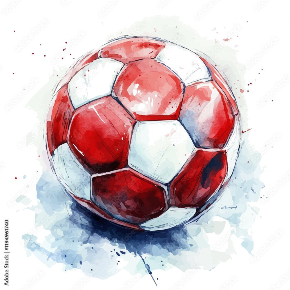 A watercolor vector of Bundesliga, isolated on a white background. Bundesliga vector.
