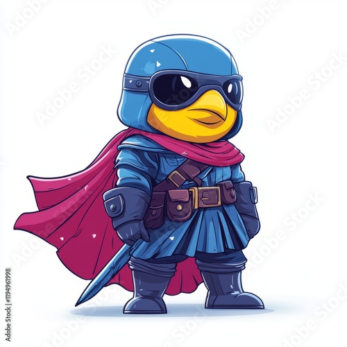 A Brave Bird Knight in Shining Armor