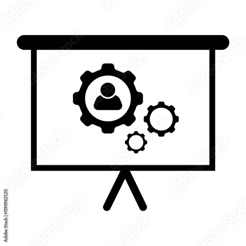 Training icon on transparent background