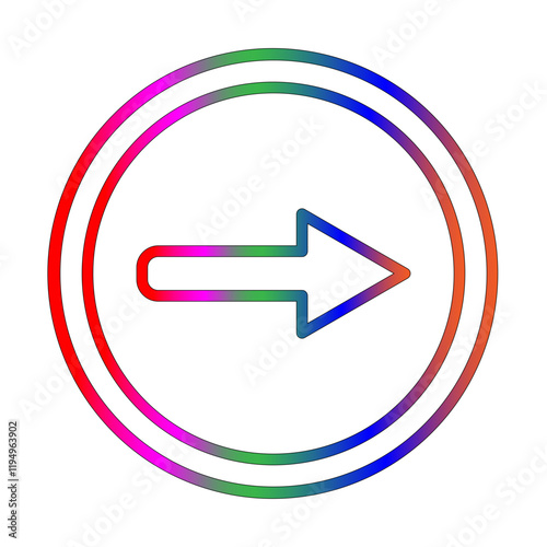 Free Download One way icon line gradient icon - GFXLoad