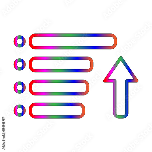 Priority icon line gradient icon