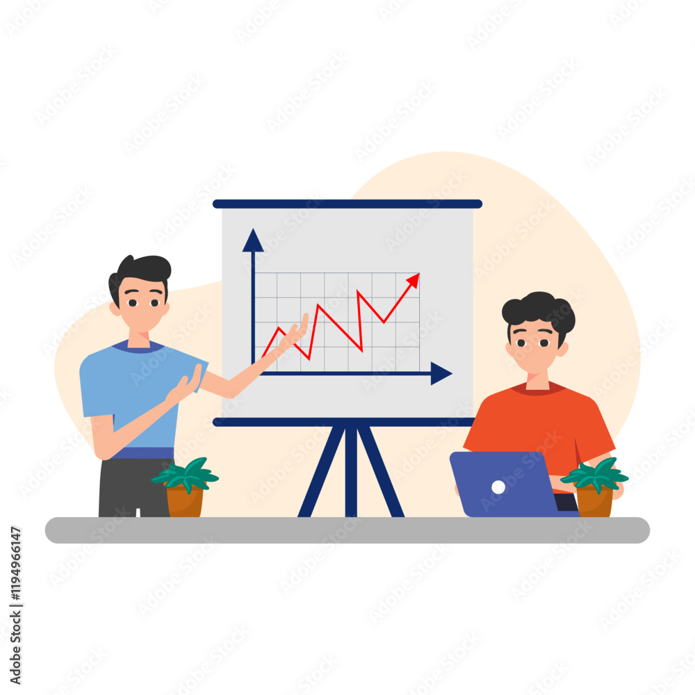 Data Analysis Vector Illustration Flat Design Stock Illustrations Data Analysis Vector Illustration Flat Design Stock Illustrations