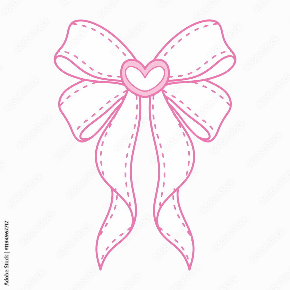 pink ribbon bow icon over white background. colorful design. vector illustration pink ribbon bow icon over white background. colorful design. vector illustration