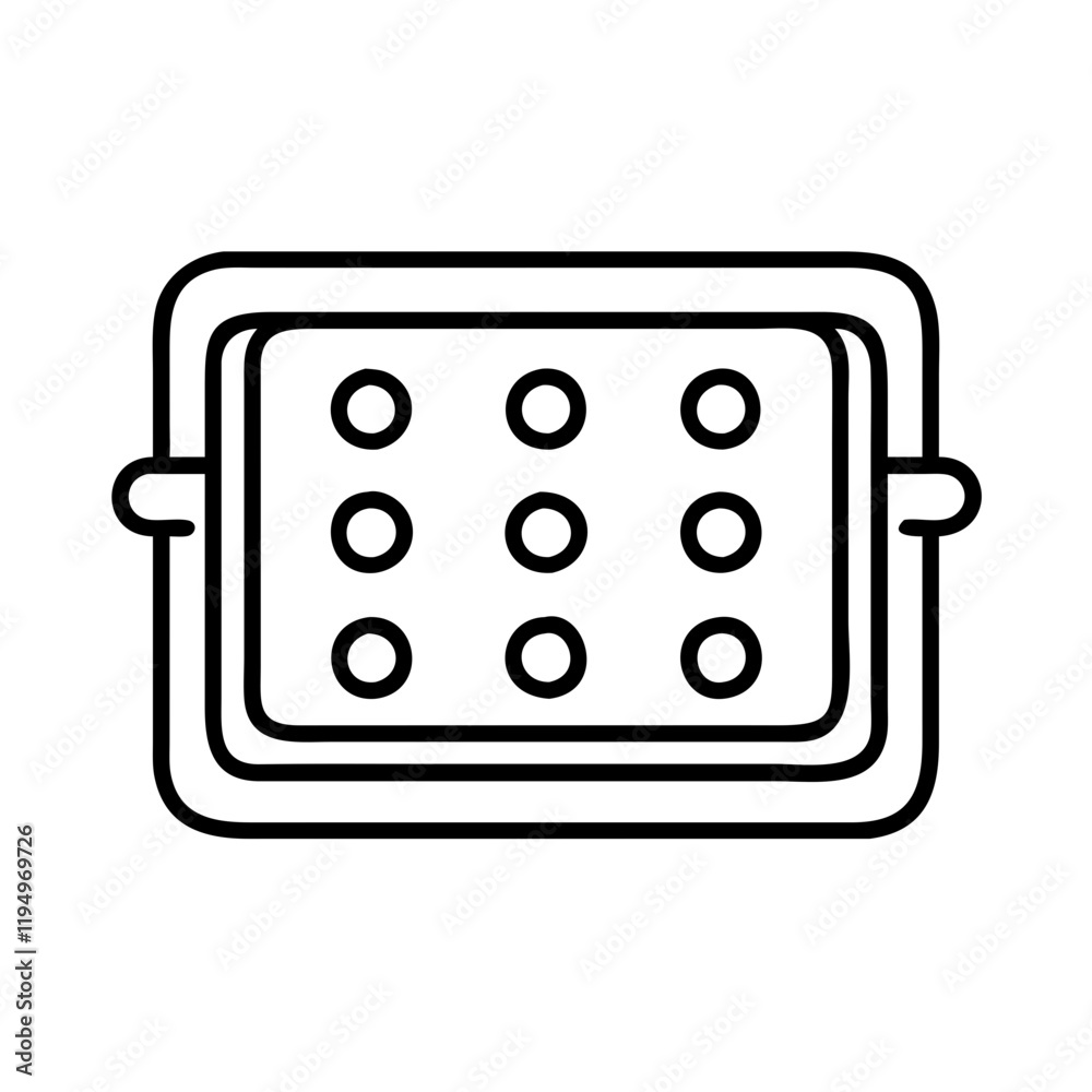 baking tray icon, baking tray line art - simple line art of baking tray, perfect for baking tray logos and icons and themed design baking tray icon, baking tray line art - simple line art of baking tray, perfect for baking tray logos and icons and themed design