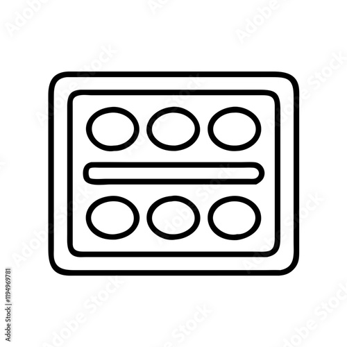 baking tray icon, baking tray line art - simple line art of baking tray, perfect for baking tray logos and icons and themed design 