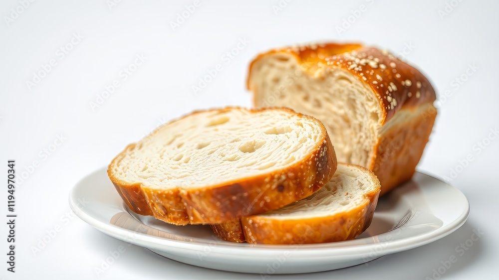Sliced Bread on Plate - Gourmet Photography Sliced Bread on Plate - Gourmet Photography