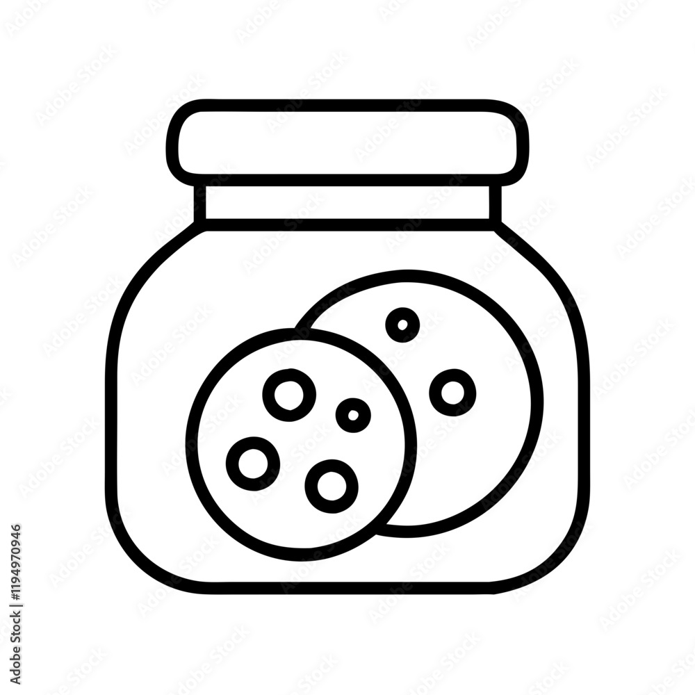 cookie jar icon, cookie jar line art - simple line art of cookie jar, perfect for cookie jar logos and icons and themed design cookie jar icon, cookie jar line art - simple line art of cookie jar, perfect for cookie jar logos and icons and themed design
