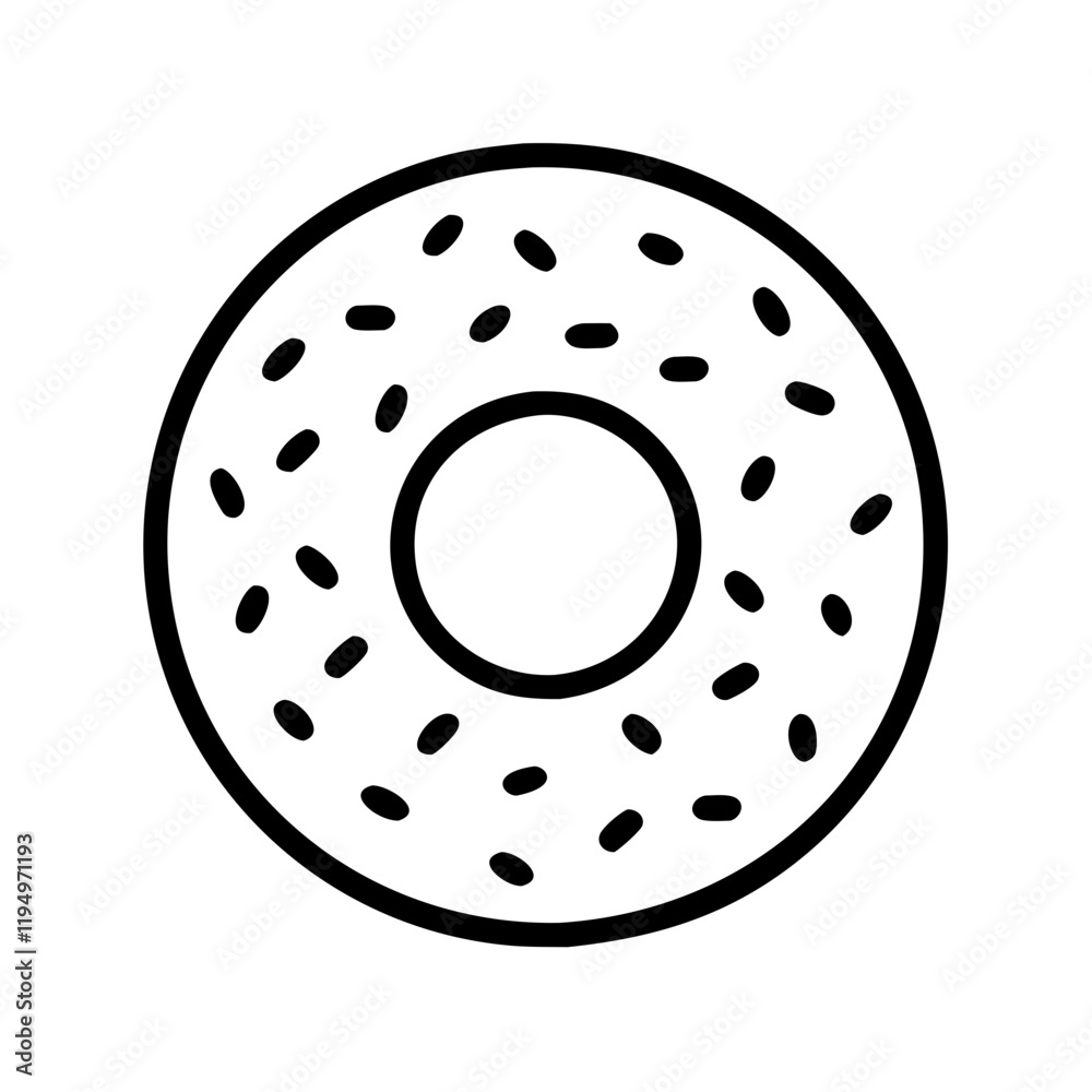 donut with sprinkles icon, donut with sprinkles line art - simple line art of donut with sprinkles, perfect for donut with sprinkles logos and icons and themed design donut with sprinkles icon, donut with sprinkles line art - simple line art of donut with sprinkles, perfect for donut with sprinkles logos and icons and themed design