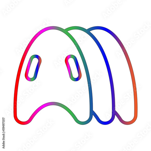 Pool kickboard icon line gradient icon