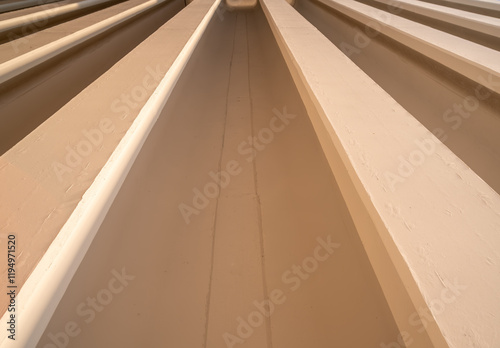 Concrete beams and ceilings of the stone bridge. photo