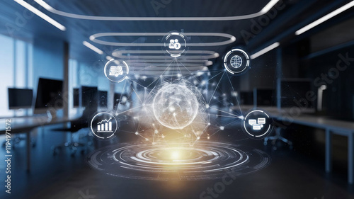 smart economy concept showcasing the integration of technology into global financial systems