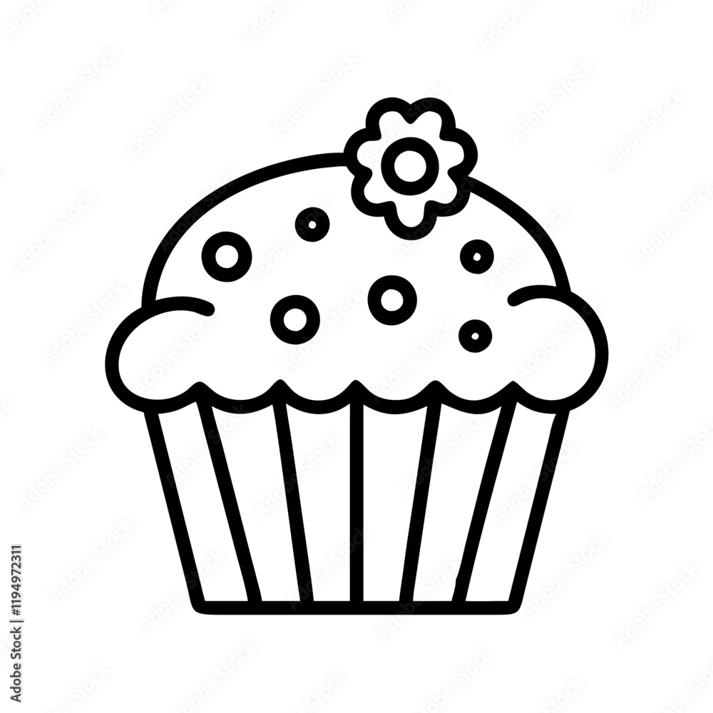 muffin with berries icon, muffin with berries line art - simple line art of muffin with berries, perfect for muffin with berries logos and icons and themed design muffin with berries icon, muffin with berries line art - simple line art of muffin with berries, perfect for muffin with berries logos and icons and themed design