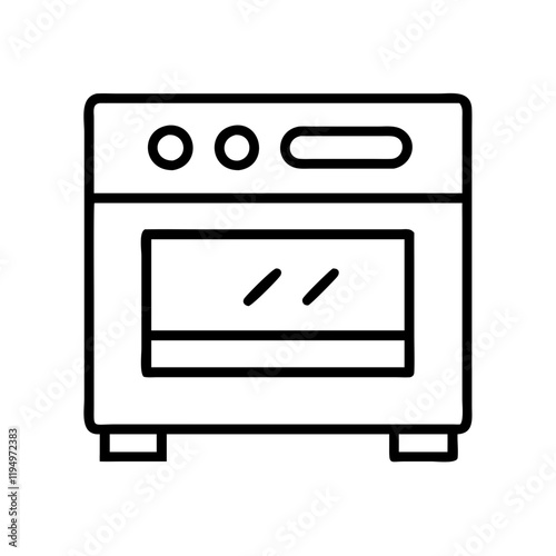 oven icon, oven line art - simple line art of oven, perfect for oven logos and icons and themed design 
