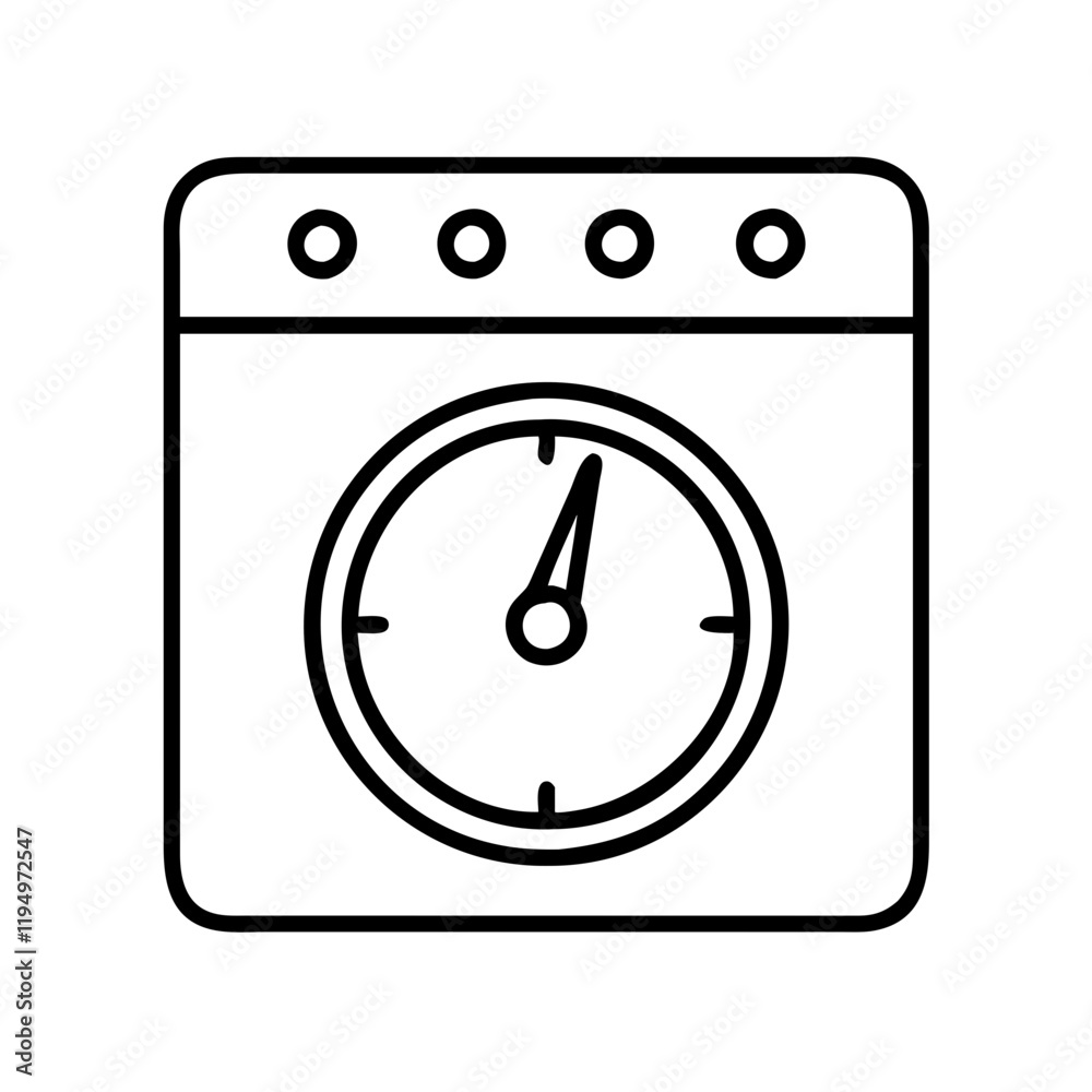 oven timer icon, oven timer line art - simple line art of oven timer, perfect for oven timer logos and icons and themed design oven timer icon, oven timer line art - simple line art of oven timer, perfect for oven timer logos and icons and themed design