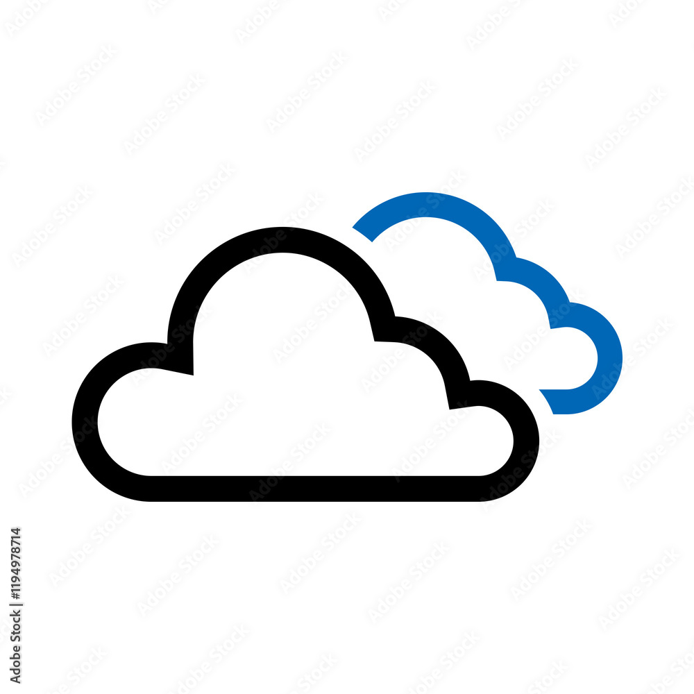 Cloud sign on transparent background Cloud sign on transparent background