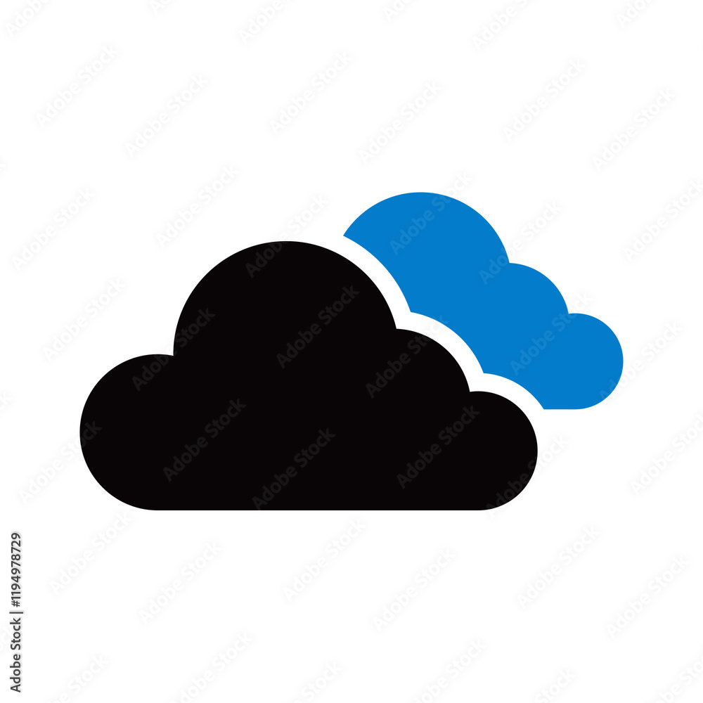 Cloud sign on transparent background