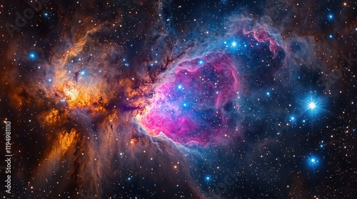 Cosmic Tapestry  A Vivid Nebula in Deep Space