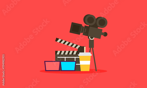 Film movie cinema theater poster vector 